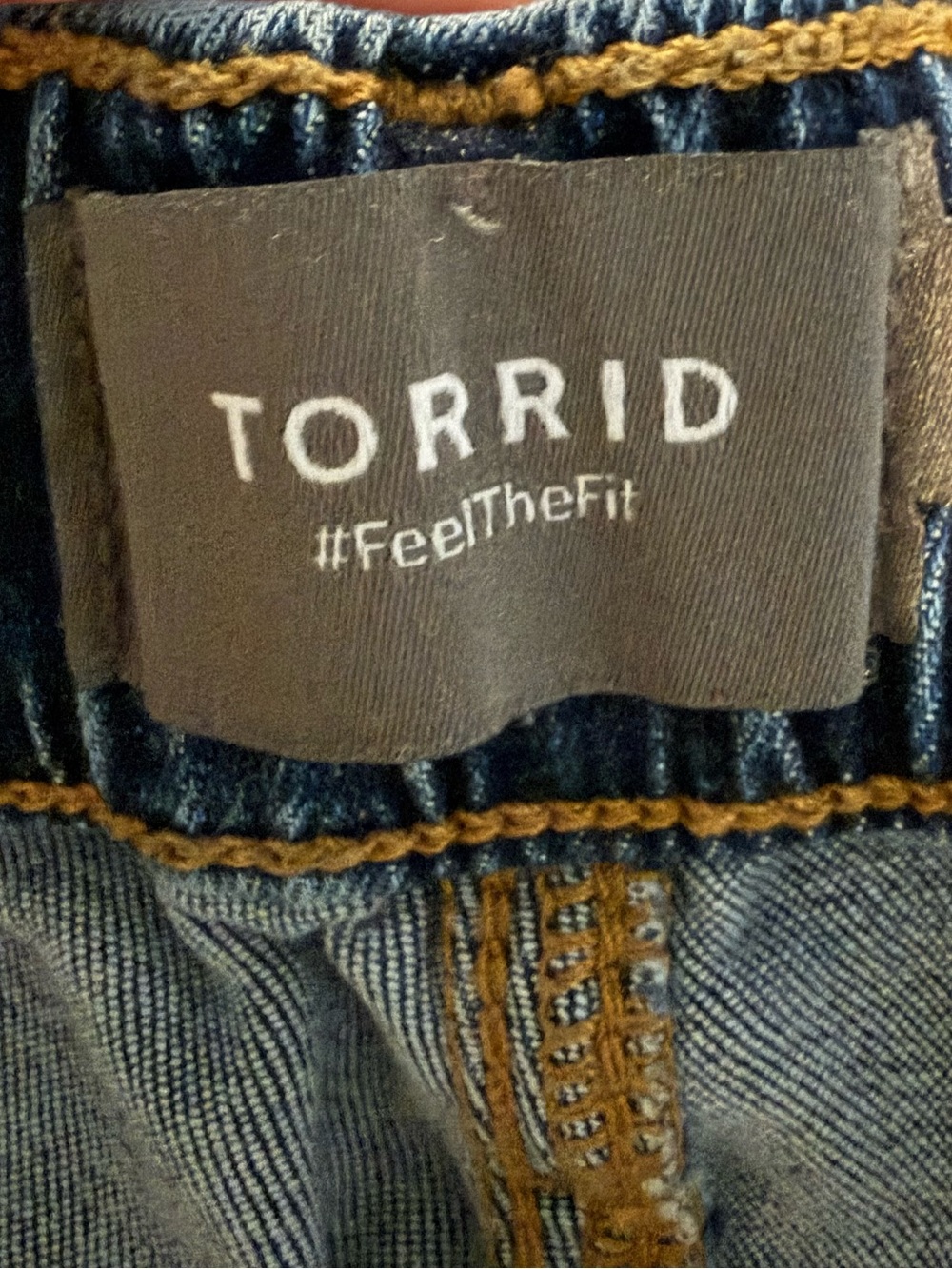 torrid Dark Blue Straight-Leg Pull-On Jeans - Picture 3 of 3